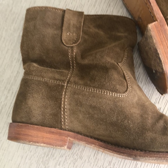 Isabel Marant Olive Suede Ankle Boots size 7 - Picture 10 of 14